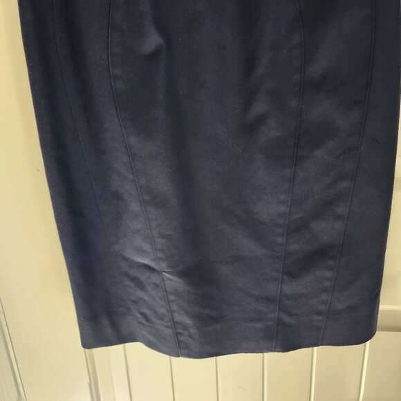 Navy Sheath Dress With V-Neckline by Plaza Sempione APPROX SIZE 8 SEE LISTING - Picture 14 of 14